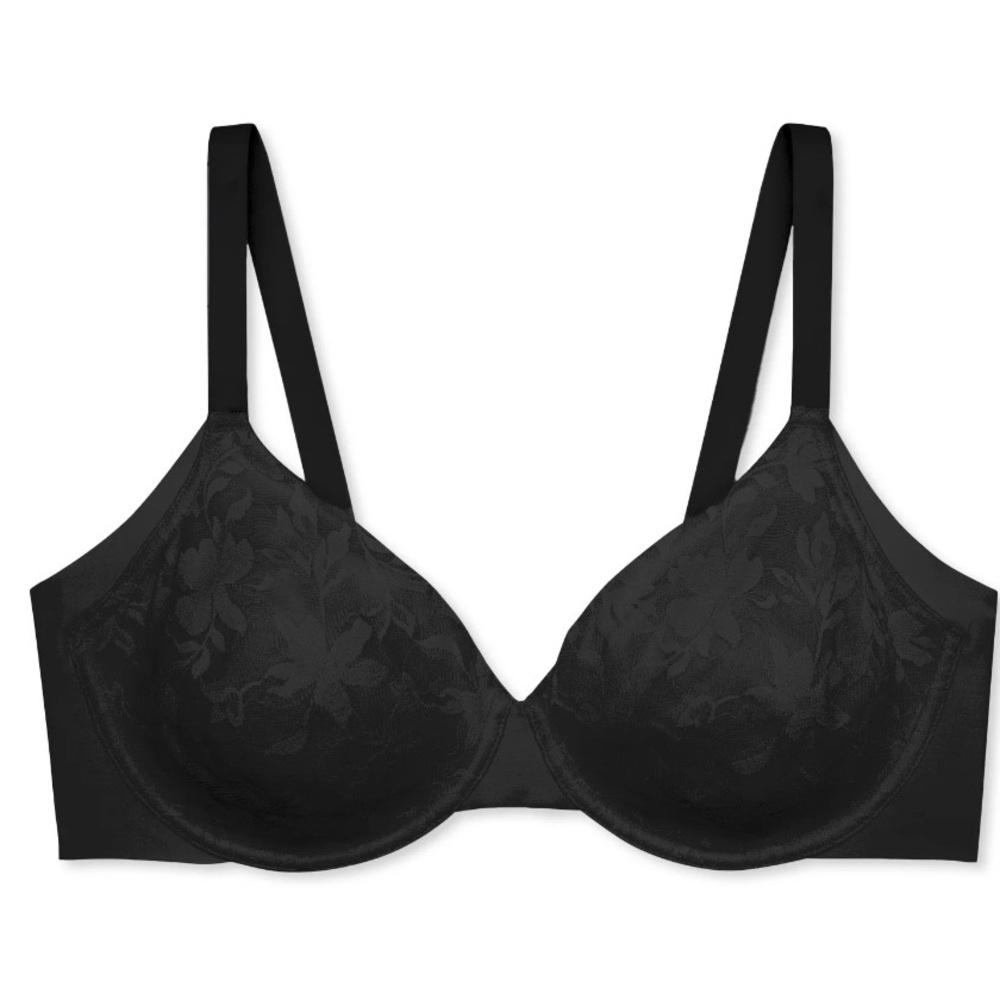 NWT Warner’s Blissful Benefits 36C Black Underwire T-Shirt Bra Side Smoothing